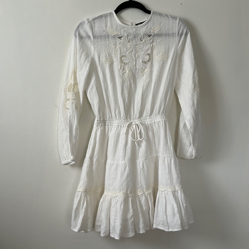 NWT Zara Embroidered Midi Dress